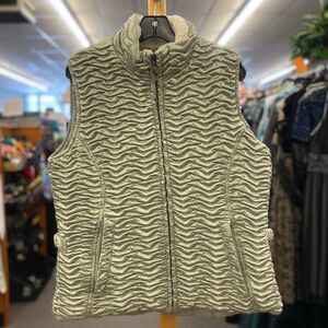 Cowgirl Up Large Green Quilted Vest